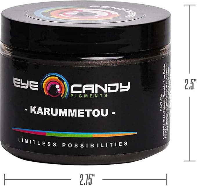 Eye Candy Premium Mica Powder Pigment “Karummetou” (50g) Multipurpose DIY Arts and Crafts Additive | Woodworking, Epoxy, Resin, Bath Bombs, Paint, Soap, Nail Polish, Lip Balm