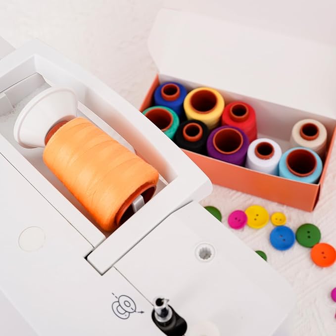 Sewing Thread Kit, 10 PCS, All Purpose Sewing Thread 40wt, Assorted Colors Each 800 Yards of Polyester Threads for Sewing Machine, Hand Stitching, Quilting, Serger (Bright Color Series)