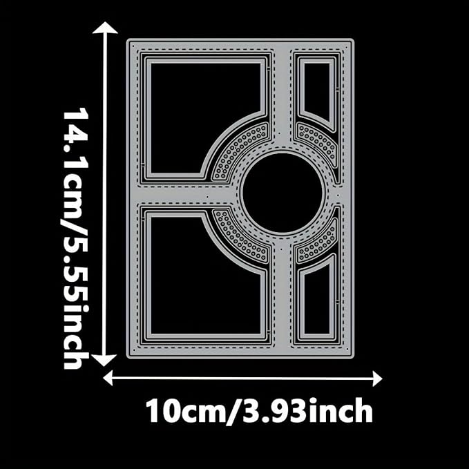 Lapoo Flowers Metal Cutting Die for Scrapbooking - Durable, Cut Stencils for DIY Scrapbook Photo Album Decorative Paper Card, Card Making Supplies (Cross Frame 5.6 x 3.9 in)