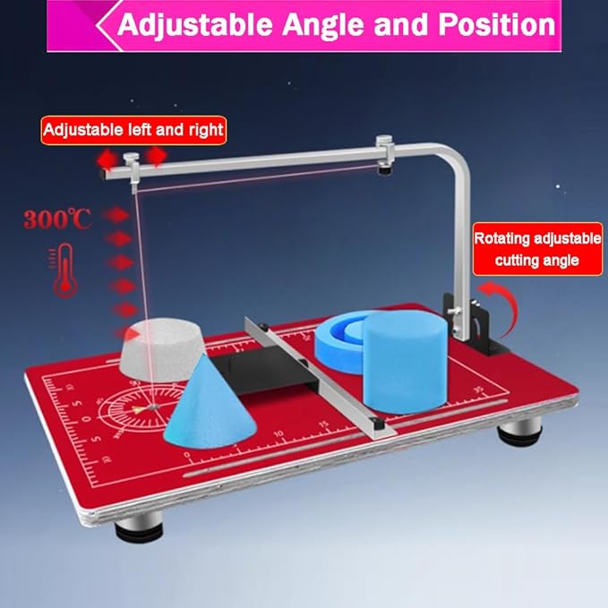 Hot Wire Foam Cutter Tabletop Hot Wire Cutter 22.8x15in Foam Sponge Cutting Machine for Styrofoam Sponge EPE Ribbon KT Board Adjustable Angle and Temperature 110V 36W