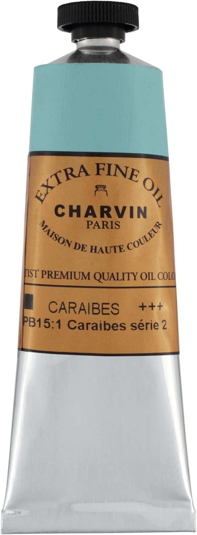 Charvin Extra Fine Oil Paint, Caribbean Blue 60 mL - Triple-Milled, Rich Texture, Poppy Oil-Based, Light-Fast, Handmade, Archival Quality