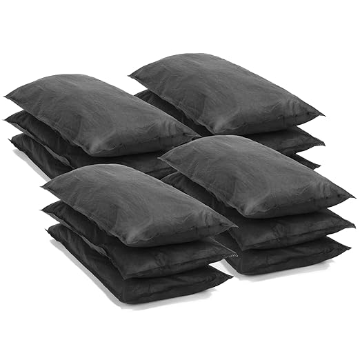 Sintuff 12 Pcs Oil Absorbent Pillows 8" x 20" Universal Spill Absorbent Pillows for Water and Oil Spill Containment, Flood Cleanup