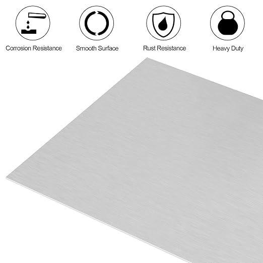 6061 T651 Aluminum Sheet Metal 11 x 15 x 1/8 (0.125”) Inch Heat Treatable Rectangle 3MM Flat Plain Aluminum Metal Plate for Crafting, Industrial, Covered with Protective Film