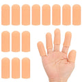 PATIKIL Gel Finger Cots 2"x0.79", 14 Pcs Silicone Finger Protector Support Finger Sleeve Cushions Thumb Protector Covers Fingertip Caps Gloves for Finger Cracking, Beige