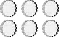 PATIKIL 1" Acrylic Stamp Block, 6Pcs Clear Stamping Block with Grid Lines Decorative Mounting Blocks Round for Scrapbooking DIY Crafts Card Making