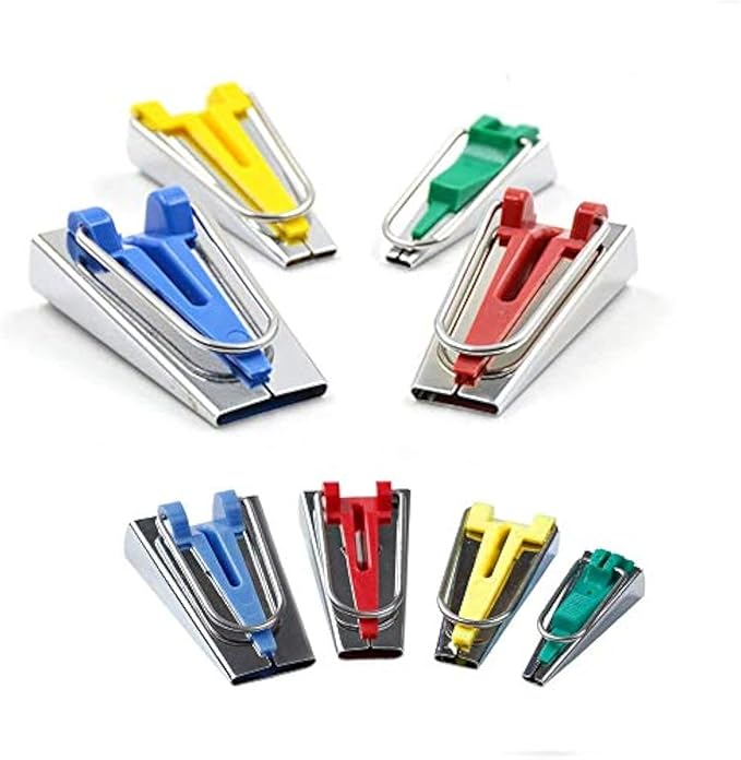 YICBOR Set of 4 Sizes Bias Tape Maker 6mm 12mm 18mm 25mm Fabric Sewing Quilting Bias Binding Maker