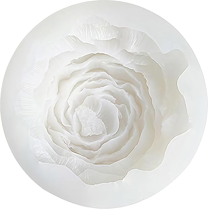2PCS Peony Rose Flower Candle Silicone Mold Resin Soap Clay Chocolate Jelly Handmade Candle
