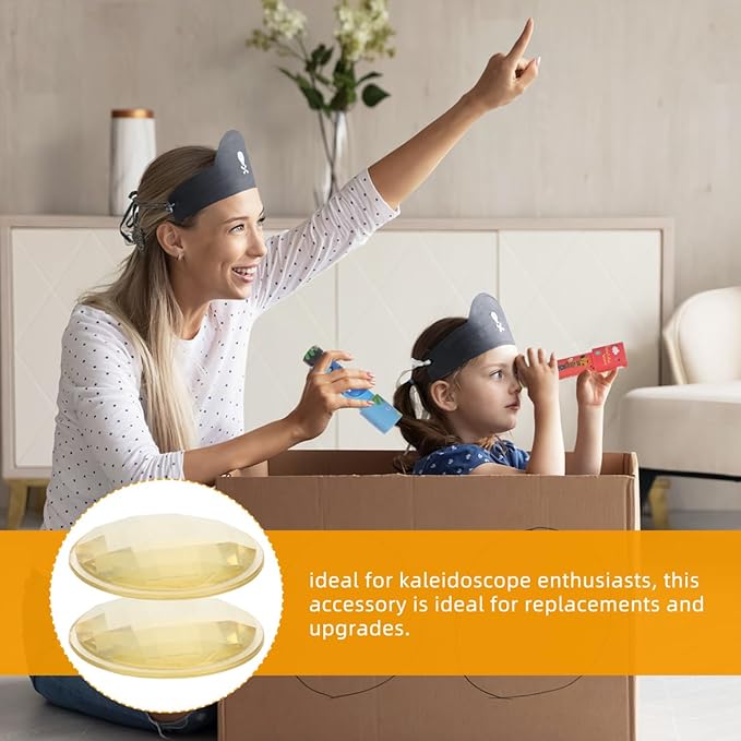 VOSAREA 6pcs High Clarity Kaleidoscope Lens Kit Prism for DIY Crafts Toy Making Multifaceted Lens for Homemade Kaleidoscope Projects