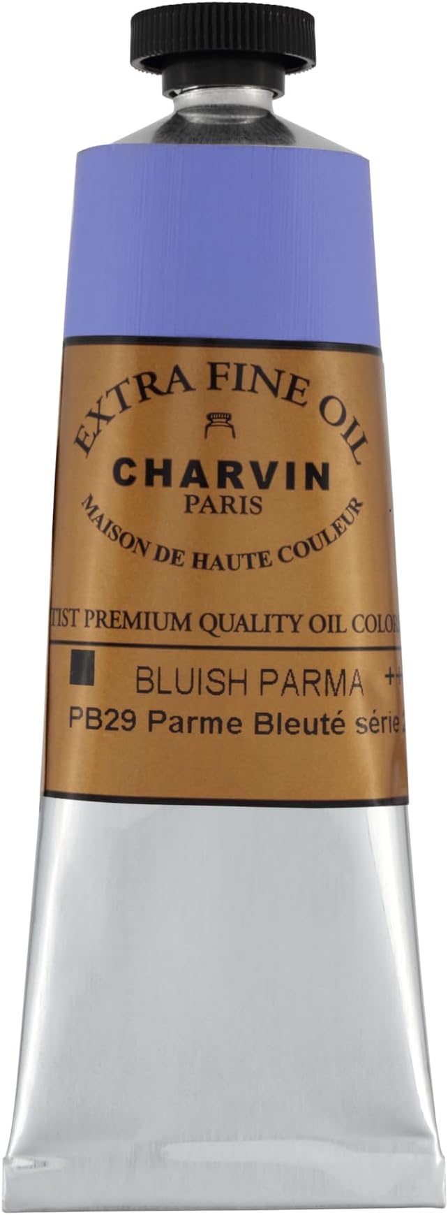 Charvin Extra Fine Oil Paint, Bluish Parma 60 mL - Triple-Milled, Rich Texture, Poppy Oil-Based, Light-Fast, Handmade, Archival Quality
