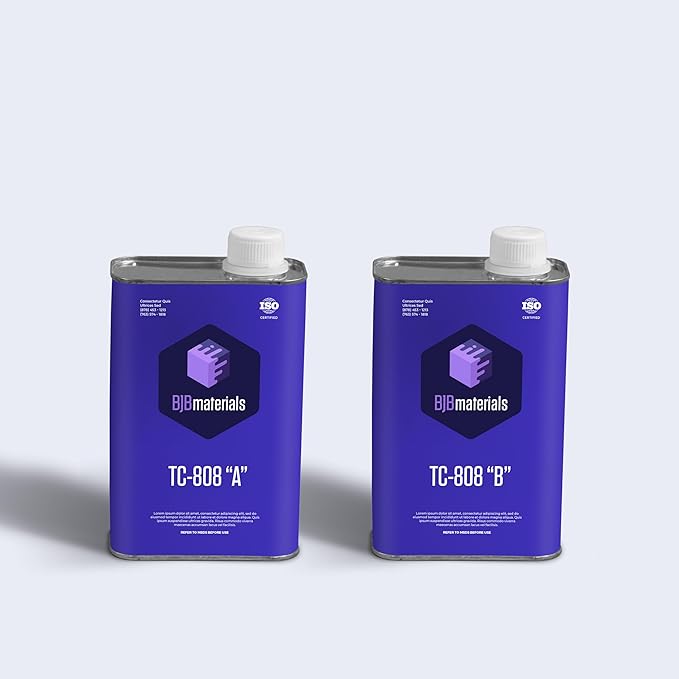 TC-808 Rigid Polyurethane – Shore78D White Casting Resin | Low Viscosity, Fast-Curing, Tough Urethane for Durable Parts, Prototypes, Models & Fixtures (4 lbs / 2 Qt Kit)