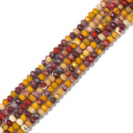 Natural Mookaite Jasper Beads 4x2mm 120pcs Faceted Rondelle Loose Semi Gemstone Beads for Jewelry Making Design