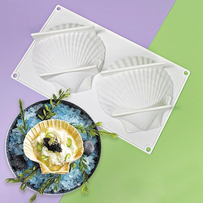 mostsom Big Sea Shell Silicone Baking Mold for Baking 3D Bakeware Chocolate Mold Cupcake Pan Cake DIY Muffin Kitchen Tool