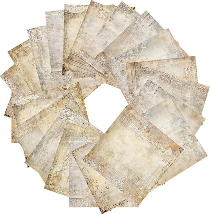 24 Sheets Decorative Scrapbooking Paper Pad 6x6 Craft Paper Single-Side Card Making Supplies for Junk Journal, Origami, Holiday Journaling