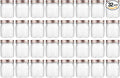 novelinks 8 oz Clear Plastic Jars with Screw-On Lids - BPA-Free Refillable Storage Containers for Slime, Spices, Crafts, Kitchen & Home Organization (32 Pack,Rose Gold)
