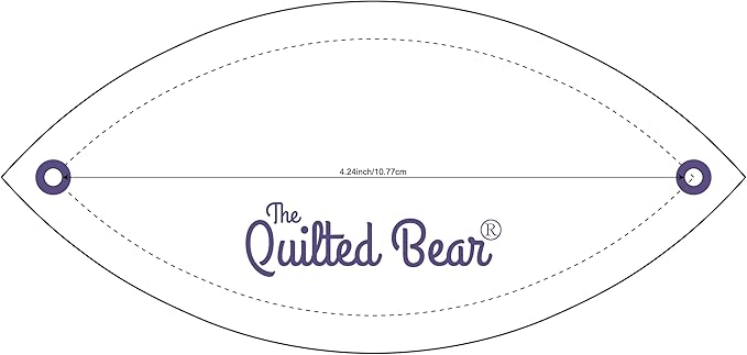 The Quilted Bear Leaf Quilting Templates – 8 Clear Non-Slip Acrylic Quilt Templates for Precise Fabric Cutting & Stress-Free Machine Quilting - Ideal for Quilt & Sewing Supplies (¾–3")