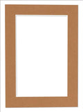 6x8 Mat for 8x10 Frame - Precut Mat Board Acid-Free Brown 6x8 Photo Matte Made to Fit a 8x10 Picture Frame, Premium Matboard for Family Photos, Show Kits, Art, Picture Framing, Pack of 1 Mat