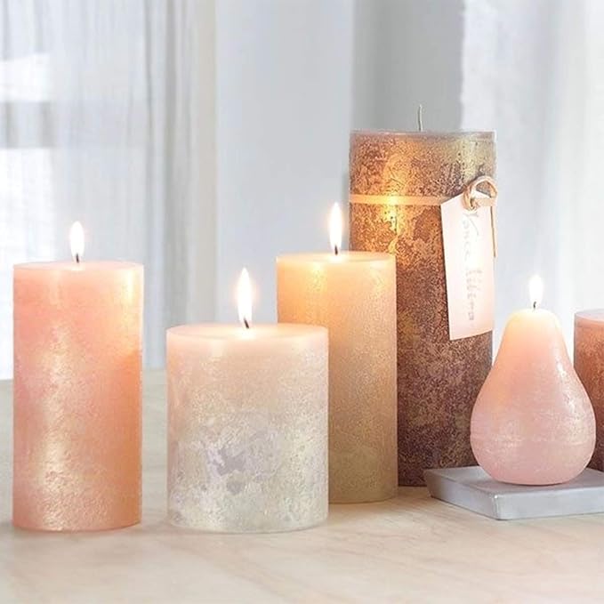 MILIVIXAY Cylinder Candle Mold Set-4PCS Pillar Candle Molds - Plastic Candle Molds for Candle Making-Candle Making Molds-120 Ft. of Wick 2 Wick Clips and 2 Wick Holders Included as a Gift.