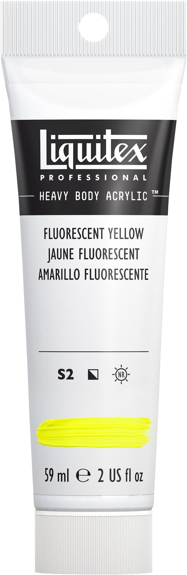 Liquitex Professional Heavy Body Acrylic Paint, 2-oz (59ml) Tube, Fluorescent Yellow
