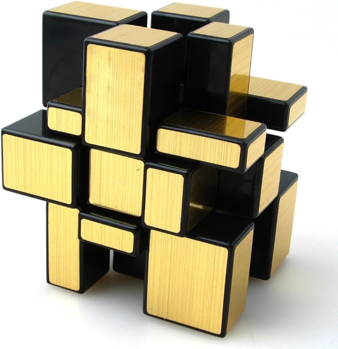 TANCH Mirror Speed Magic Cube 3x3 Puzzle Toy for Children & Adults Gold…