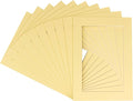 5x7 Mat for 8.5x11 Frame - Precut Mat Board Acid-Free Soft Yellow 5x7 Photo Matte For a 8.5x11 Picture Frame, Premium Matboard for Family Photos, Show Kits, Art, Picture Framing, Pack of 10 Mats