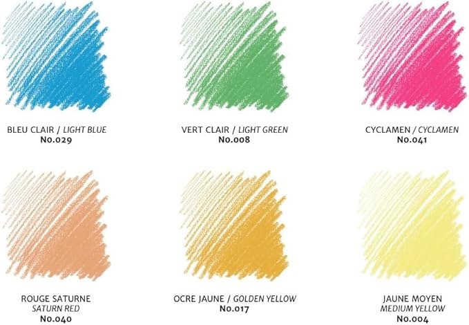 Conté à Paris Pastel Pencils with 6 Count Assorted Bright Colors