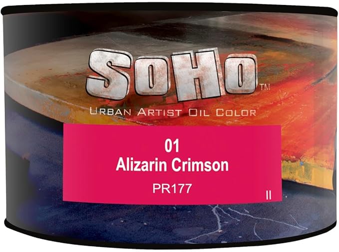 Soho Urban Artist Oil Paint - Alizarin Crimson, 430 ml Can - Best Valued Oil Colors for Painting, Excellent Pigment Load