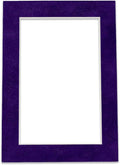 8.5x11 Mat Bevel Cut for 7x9 Photos - Acid Free Purple Crocus Suede Precut Matboard With Backing Board and Crystal Clear, Self Seal Photo Mat Bag - For Pictures, Photos, Framing - 4-ply Thickness