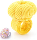 Wrist Pin Cushions Kits Sewing Needle Holder Pincushions with 1 Pcs Elastic Band Ring Pillow Shape Finger Pin Cushion for Sewing Quilting Needlework DIY Crafts. (Yellow)