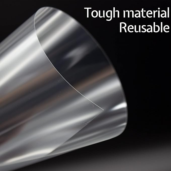 7.5Mil Blank Mylar Sheet (10 Pack), 12“ X 12” Clear Plastic Sheet, Clear Acetate Sheets for Cricut, Stencil Plastic Sheets for Cutting Machine, PET Stencil Material