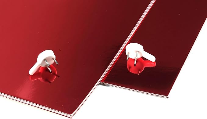TGXRZX Metallic Red Cardstock Paper,Size 8 "x 11" (250gsm), 15PCS,Mirror Finish Gold Foil Board for Crafting, Invitations, and Decorations,Die Cut and Plotter,Card Making (Bright red)