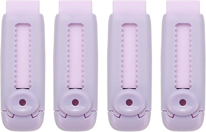 PATIKIL 4 Pack Erasers, Sliding Retractable Eraser Push Pull Cute Pencil Erasers Soft Large Easy to Clean with Plastic Sleeve for Sketching Drawing Artists Teacher Pencils, Purple