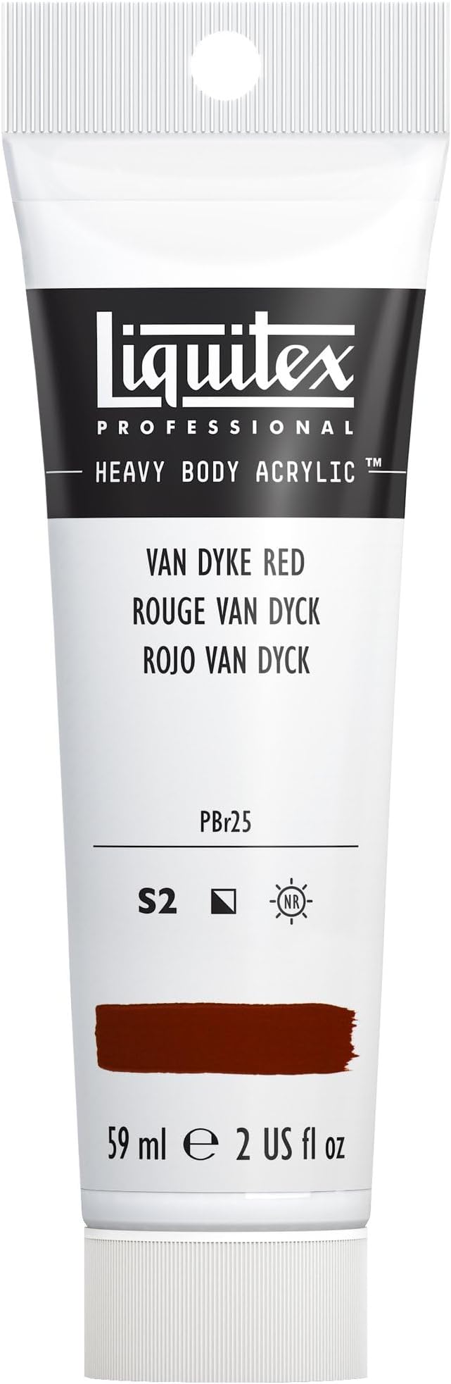 Liquitex Professional Heavy Body Acrylic Paint, 2-oz (59ml) Tube, Van Dyke Red