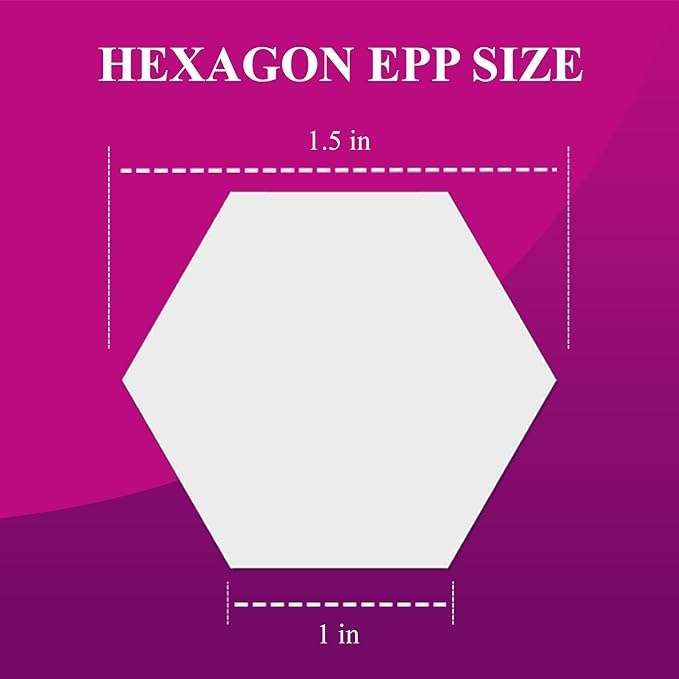 LaserThing Quilting Paper Templates | Handy Tools for Crafting Quilt Patterns | Ideal for Precision Quilting Projects | Includes 1'' Hexagon EPP Set - 1200 Pieces
