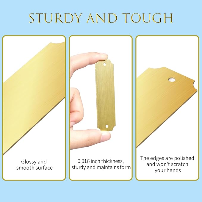 40 Pcs Name Plates Laser Engraved Solid Brushed Metal Plate with 100 pcs Screws Tag Frame Name Custom Name Personalized Plaque Blank Label with Screws and Adhesive Backing for DIY (1'' X 3'')