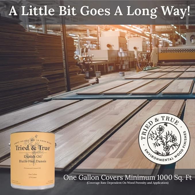 Tried & True Superior Varnish Oil Wood Finish, Pint - Natural Pine Resin & Linseed Oil, Ideal for Interior Furniture, Tables, Countertops - Non-Toxic, Scratch Resistant & Durable
