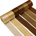 1-1/2 Inch Brown Satin Ribbons for Crafts, 6 Rolls Single-Faced Brown Assorted Ribbons for Gift Wrapping Flower Bouquet Wedding Invitations Bridal Shower Hair Bows Garland Party Decor