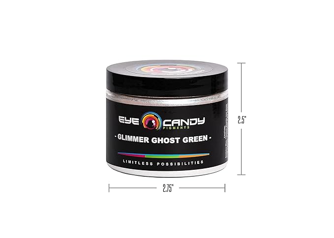 Eye Candy Pigments Premium Ghost Mica Powder - Glimmer Ghost Green (50gr) - for Epoxy, Resin, Soap, Paint, Woodworking, Acrylic Pouring, Bath Bombs, Fishing Lures - DIY Arts and Crafts Additive