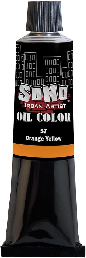 Soho Urban Artist Oil Paint - Orange Yellow, 170 ml Tube - Best Valued Oil Colors for Painting, Excellent Pigment Load