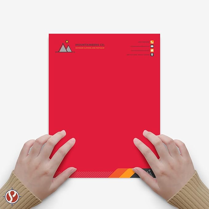 8.5 x 11" Red Color Paper Smooth, for School, Office & Home Supplies, Holiday Crafting, Arts & Crafts | Acid & Lignin Free | Regular 20lb Paper - 100 Sheets