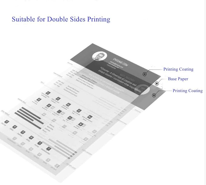 Uinkit Brochure Paper Glossy Double Sided 8.5x11 Inkjet 37lb 140gsm Dye ink Thin Photo Picture Flyer Calendar Magazine CD Cover letter (100, 11x17-matte)