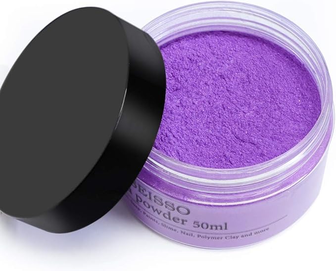 SEISSO Lavender Purple Mica Powder for Epoxy Resin 1.7 oz /50g Powdered Pigment for Soap Colorant Bath Bomb Dye, Cosmetic Grade for Lip Gloss, Acrylic Nails Polish, Craft Projects