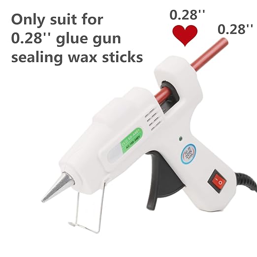 Wax Seal Sticks, ONWINPOR 20Pcs Black Waxing Sealing Stick with 0.28'' Glue Gun, Glue Gun WaxSealSticks Set, Great for WaxSeal Stamp, Wedding Invitations, Gift Wrapping (20, Black)