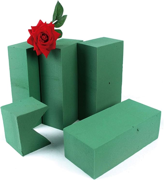6 PCS Floral Foam Bricks, Florist Flower Foam Green Bricks Flower Arrangement Brick Supplies for Florist Craft