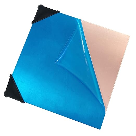 1 Pieces 99.9% Pure Copper Sheet, 8" x 8", 20 Gauge(0.8mm) Thickness, Film Attached Copper Plate, Great for Jewelry, Crafts, modelers