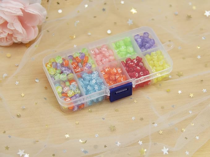 20 packs Plastic Organizer Box 10 Grids Clear Storage Container Jewelry Case with Fixed Dividers for Beads Art DIY Crafts Jewelry Fishing Tackles (20pcs 10 Grids Box)