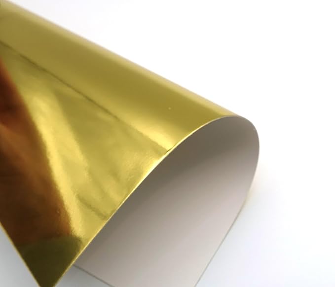 TGXRZX Metallic Light gold Cardstock Paper,Size 8 "x 11" (250gsm), 15PCS,Mirror Finish Gold Foil Board for Crafting, Invitations, and Decorations,Die Cut and Plotter,Card Making (Light gold)