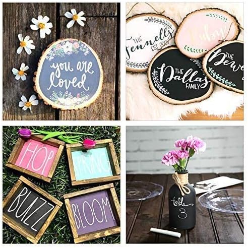 Chalkboard Blackboard Paint - Brush on Wood, Metal, Glass, Wall, Plaster Boards Sign, Frame or Any Surface. Use with Chalk Pen Wet Erase, Non-Toxic - Matte Finish [Grey] - (8.5oz Cover 32 sf)