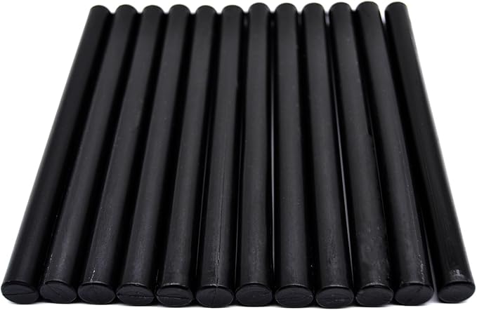 Black Glue Gun Sealing Wax Stick - Large - for Documents Sealing Gift Wrapping Party Invitation Halloween Decoration - Pack of 12
