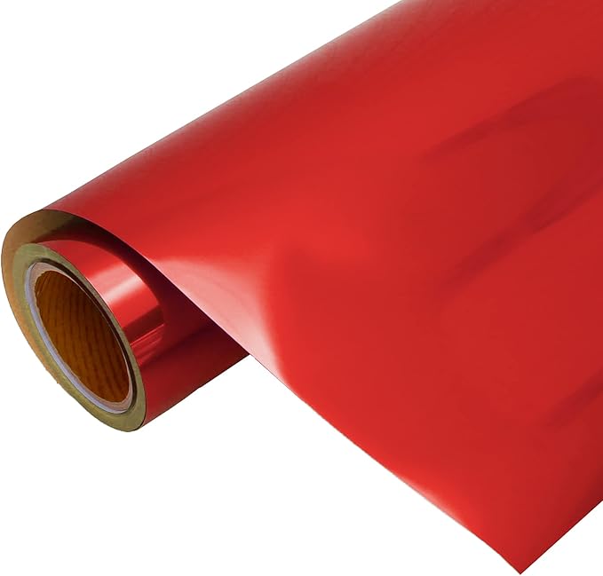 3 Yard x 20" Wide Roll Threadart Metallic Foil Red Matte Heat Transfer Vinyl Film | Compatible with Venture Explore and Maker, Silhouette Cameo, & Large Format Cutters