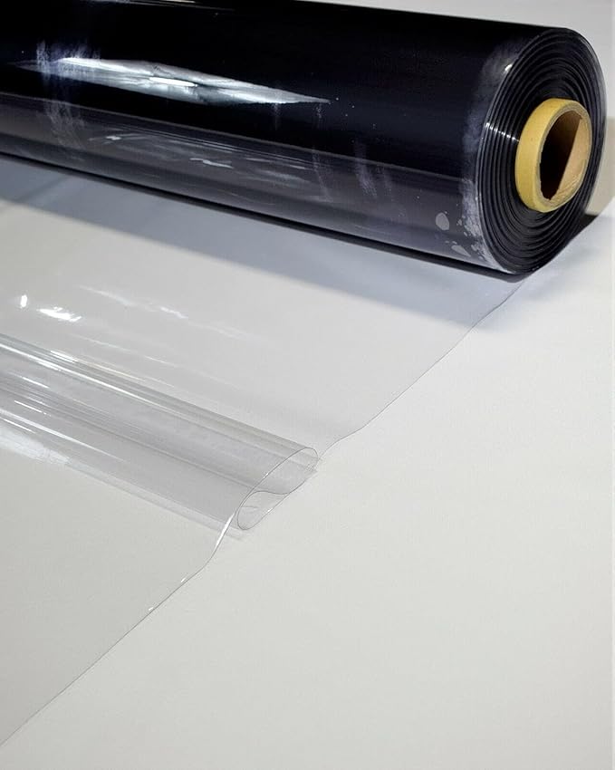 Metro Screenworks Fire Retardant Clear Vinyl Roll (Partial) - Clear Marine Vinyl 40 Gauge Sheet - 72-in x 25 Yards - Double Polished Heavy Duty Plastic Sheeting - Windows, Boats, Greenhouse, & More